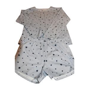 Gap Kids 2-Piece Sleepwear, Flame Resistant, Blue w/Navy Star Print, Size 12